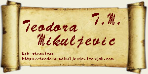 Teodora Mikuljević vizit kartica